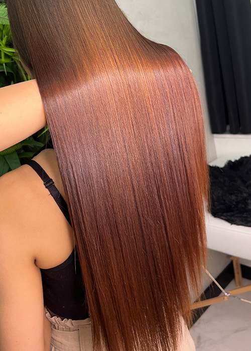 Zdjęcie po zabiegu na włosy.