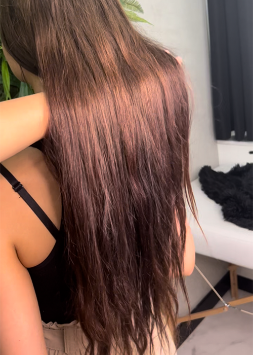 Zdjęcie przed zabiegiem na włosy.